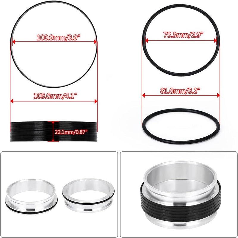 PQY 35 Inch Quick Release V Band Clamp with Flange Aluminum Quick Connect Intake Intercooler Pipe HD Clamp - Image 5