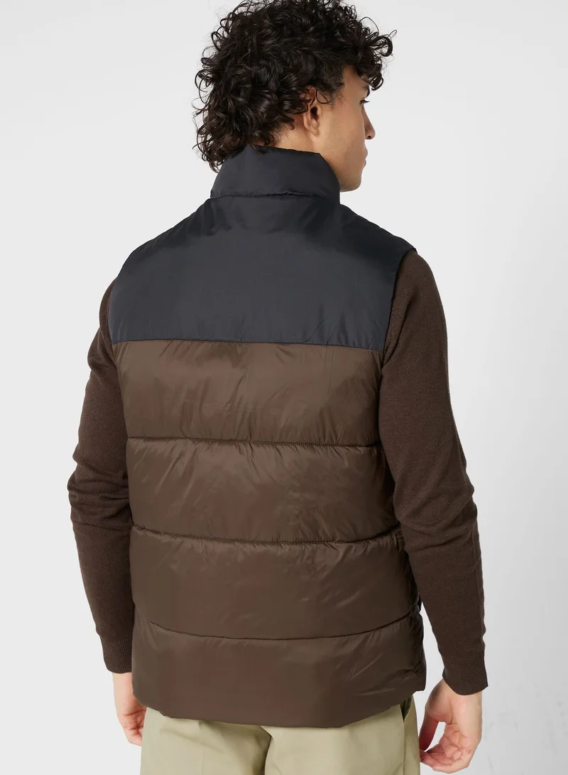 JACK & JONES Zip Through Puffer Gilet