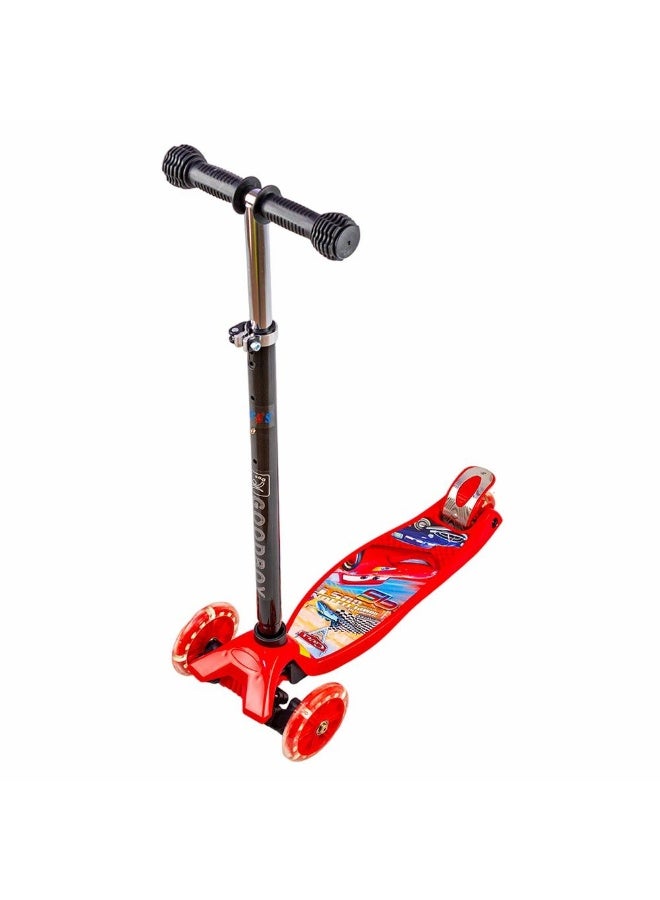 Dream Land Foldable PVC Wheels Cars Red Scooter - 306 - Image 1