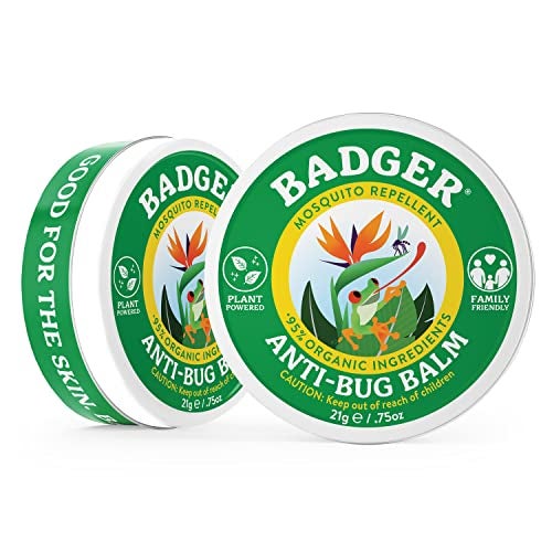 Badger Bug Repellent Tin, Organic Deet-Free Mosquito Repellent with Citronella, Family Friendly Pleasant Smelling Insect Repellent, Easy to Use Travel Size, .75 oz Tin - Image 3