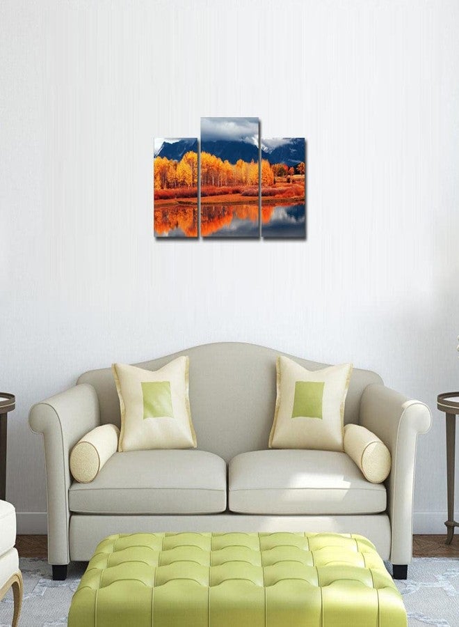 Go Hooked MDF Wall Painting/Hanging Art/Decor (28 cm x 9 cm x 28 cm, 3 Frames, Mdf3X-7) - Image 2