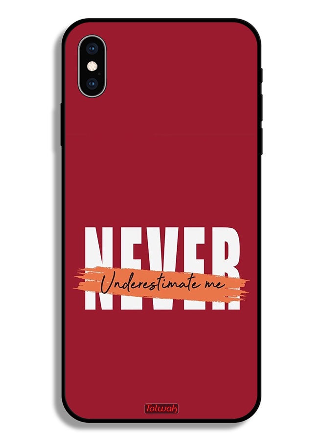 Tolwak Apple iPhone XS Max Protective Case Never Underestimate Me - Image 2
