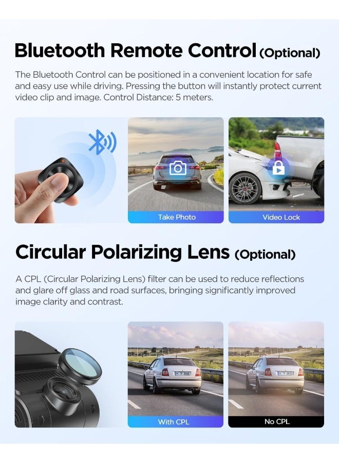 VIOFO A229 Plus 3 Channel Dash Cam, Dual STARVIS 2 Sensors, 3-Channel HDR, 1440P+1440P+1080P Front Inside and Rear Car Camera, 5GHz Wi-Fi, Voice Control, Ultra-Precise GPS, 24 Hours Parking Mode - Image 4