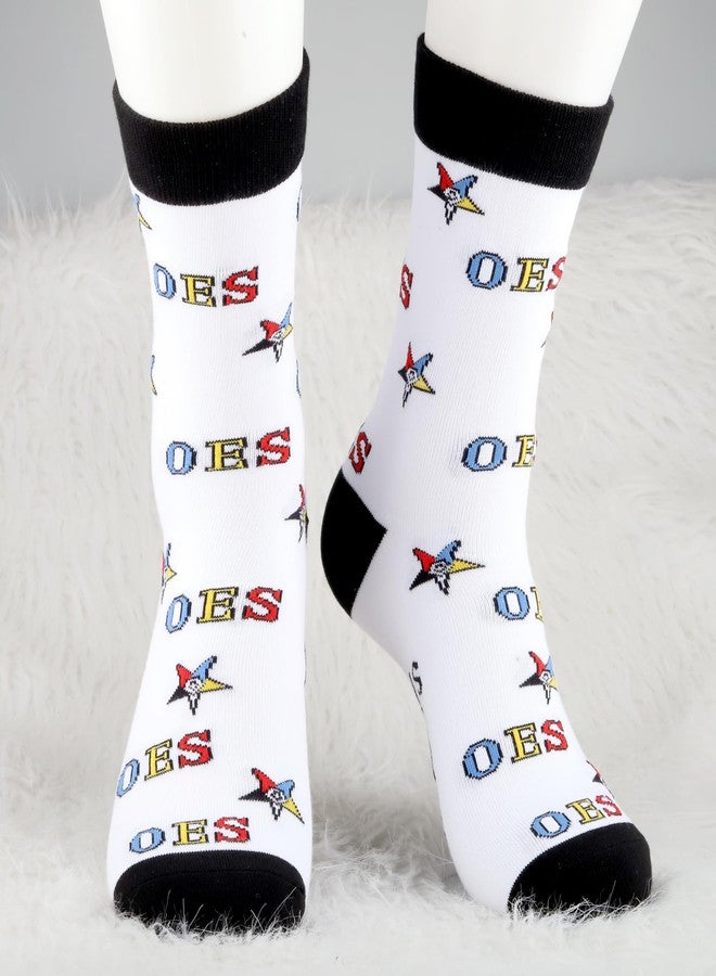 MBMSO OES Socks Order of the Eastern Star Gifts for Women Sorority Sister Gifts 2 Pairs Ain't No Hood Like Sisterhood Socks (OES Socks) - Image 4