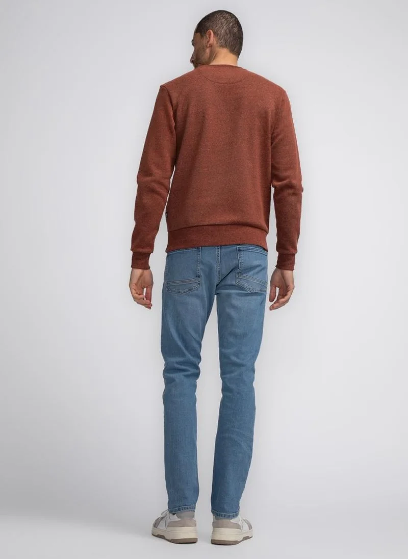 Petrol Industries 2121-Warm Chili Men Sweater Round Neck Print for Men | Best Price UAE