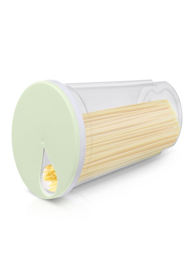 EORTA Plastic Spaghetti Container Noodle Pasta Storage Jar with Locking Lid Clear Dry Food Keeper Canister Cereal Crisper Box, Green - Image 1