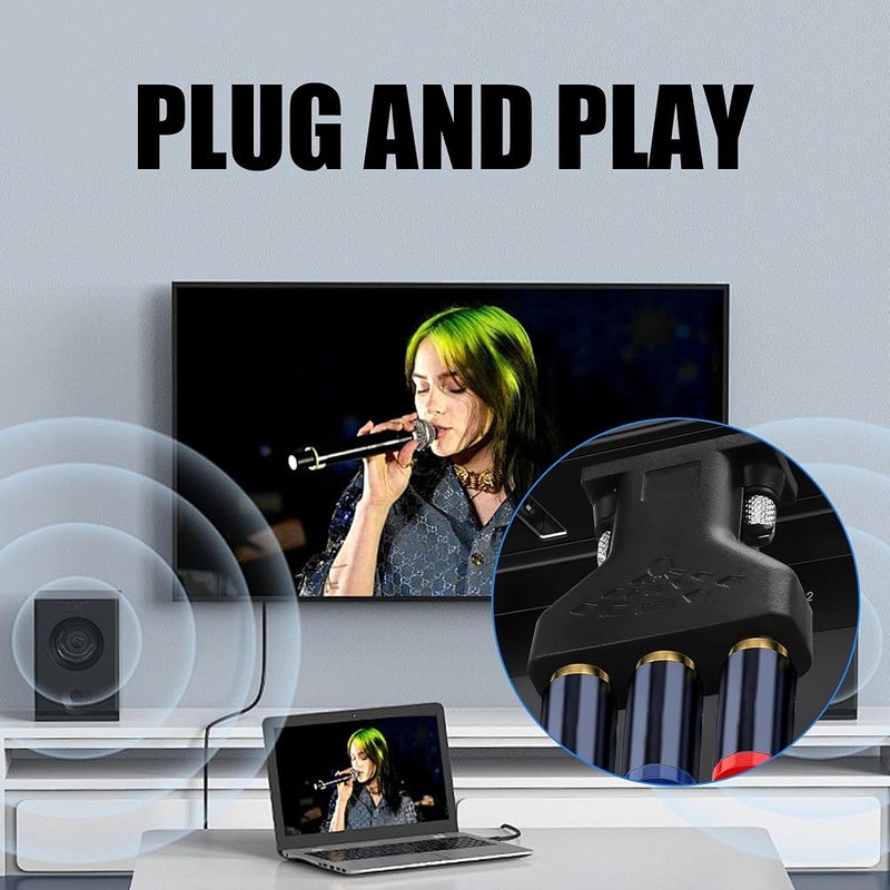 كاست ويف محول VGA إلى RCA، كابل تحويل صوتي ومرئي VGA إلى 3RCA للتلفزيون، مشغل أقراص DVD، جهاز استقبال القنوات الفضائية، محول قابل للتشغيل التلقائي لشاشات الكمبيوتر - Image 4