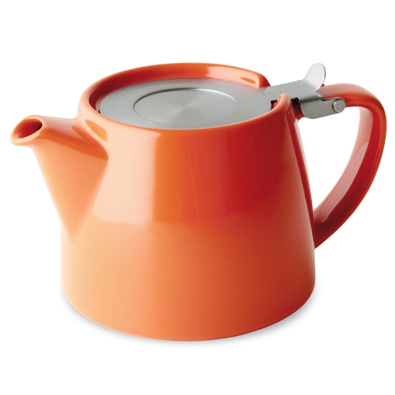 FORLIFE Stump Teapot with SLS Lid and Infuser, 18-Ounce, Carrot - Image 1