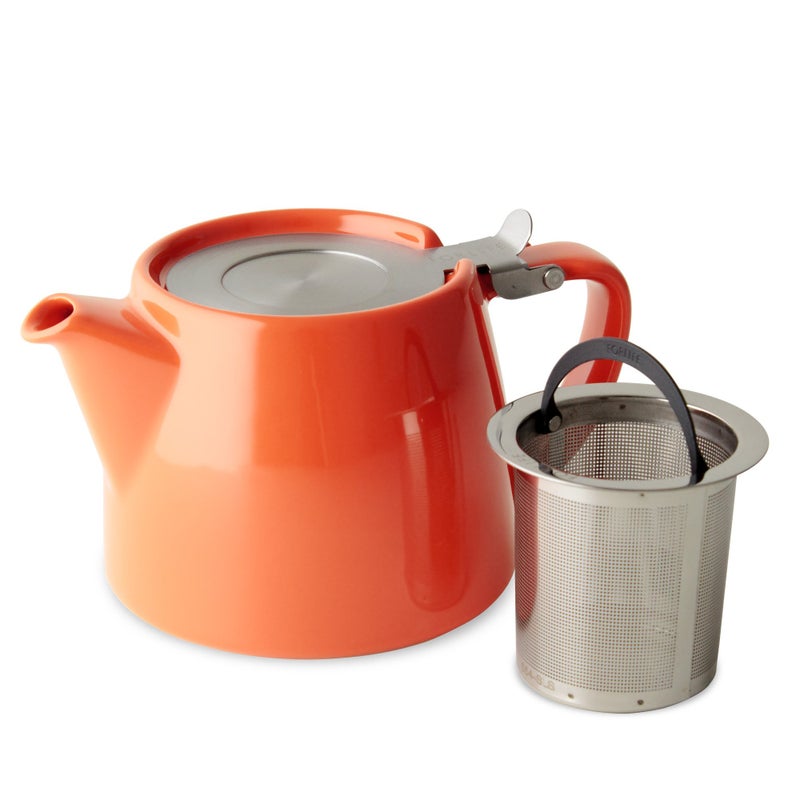 FORLIFE Stump Teapot with SLS Lid and Infuser, 18-Ounce, Carrot - Image 2
