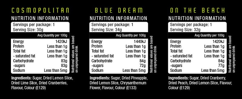 خلاط مشروبات الكوكتيل من نيويورك - حلم أزرق / كوزموبوليتان / على الشاطئ - مجموعة من 3 خلطات - Image 3