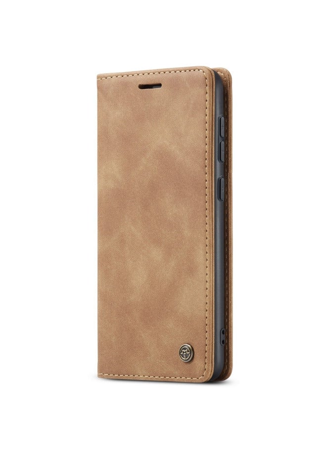 CaseMe CaseMe Samsung Galaxy S24 Case Wallet, for Samsung Galaxy S24 Wallet Case Book Folding Flip Folio Case with Magnetic Kickstand Card Slots Protective Cover - Brown - Image 1