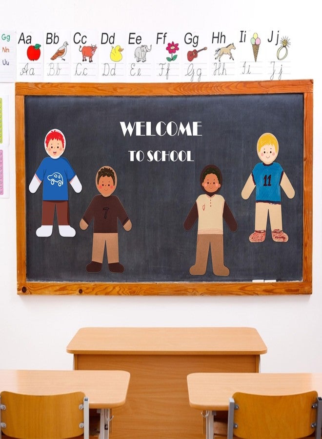 FOBSME 48 Pcs Multicultural People Cutouts 11.61x7.8 Inch Large Paper People Shapes Skin Color Paper Cut-Outs Big Cardboard People Die Cuts for Classroom Multicultural Diversity Craft Projects - Image 3