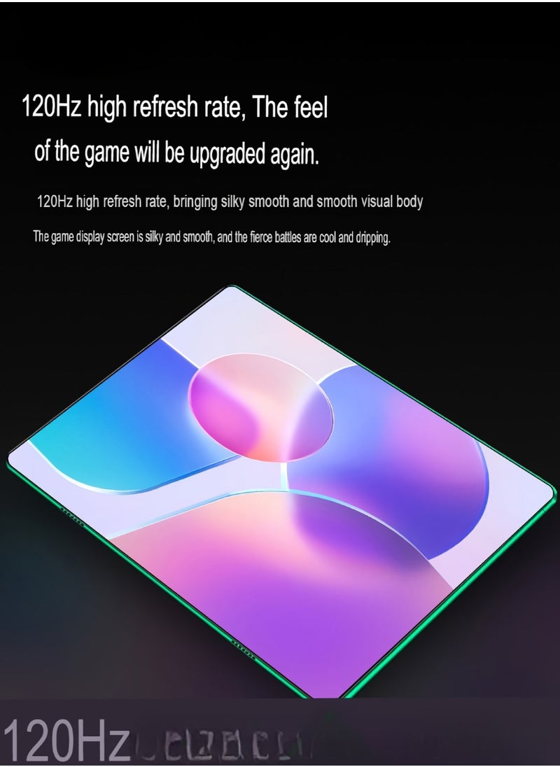 AROAQ HD Tablet Computer, 5G Full Network Dual Camera Smart Touch Pad, High Definition Large Display Touch Screen Android Learning Pad For Study And Entertainment, (1pc, Green, 16G Plus 512G With Leather Case, Mouse, Keyboard, Stylus)  - Image 2
