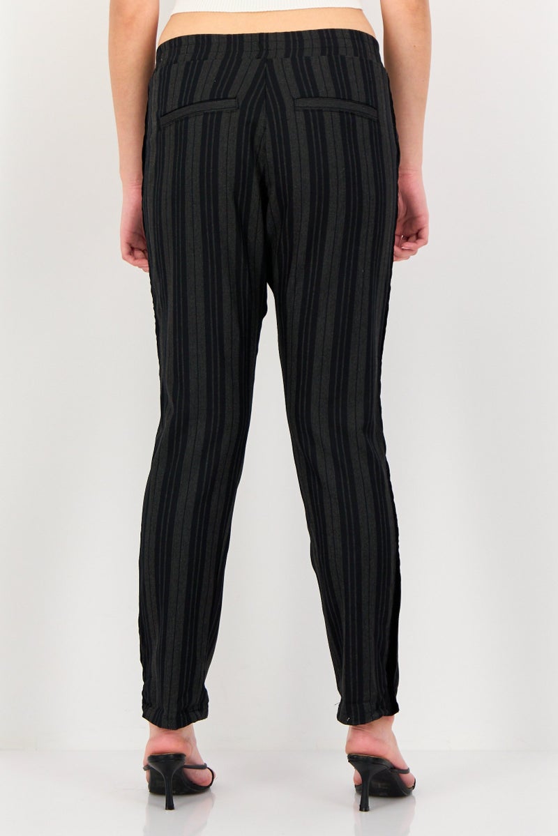 Reiko Women Street Fit Stripe Straight Leg Pants, Multicolor - Image 3