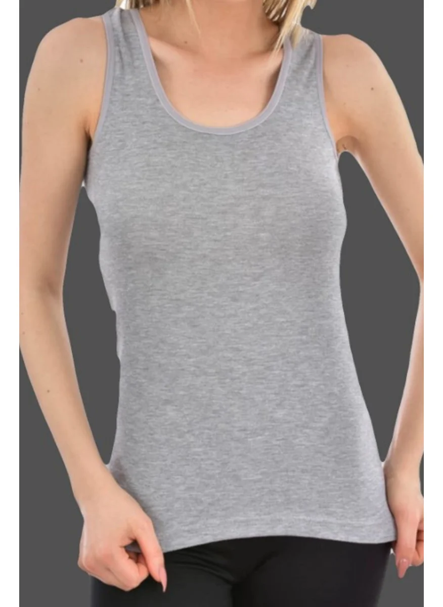 Tutku 0136 Women's 6-Pack Wide Strap 100% Cotton Rib Undershirt