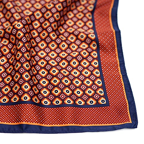 BELLUNO Pocket Square 6 pcs with 3 Folds Holders, Penetrating Printed Handkerchiefs Set for Men - Image 4