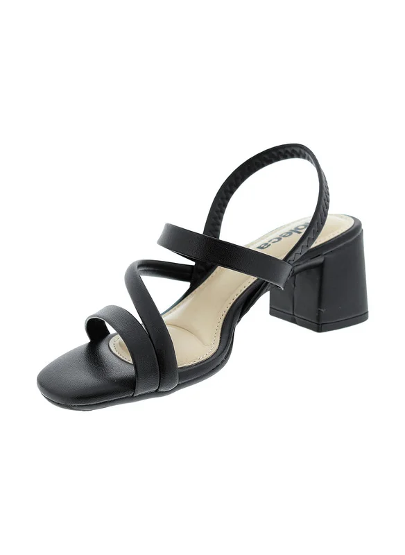 موليكا Moleca Ladies Mid Heel Sandals Black | Made In Brazil