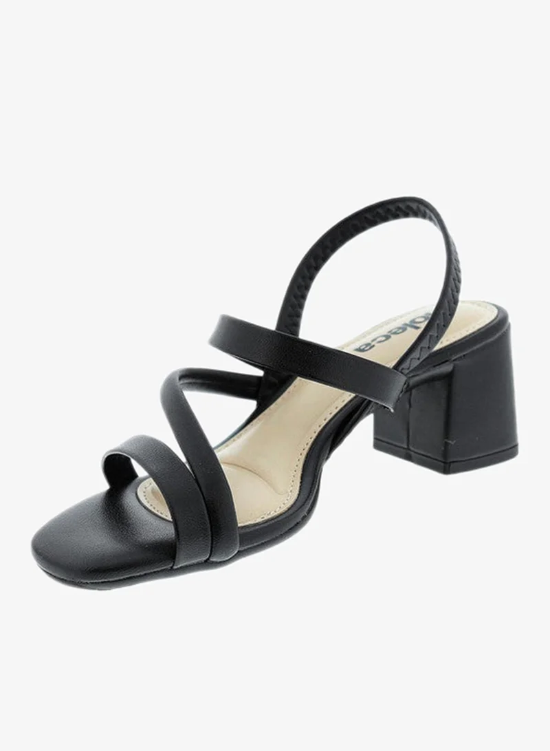 موليكا صنادل بكعب متوسط للنساء - صنادل بكعب مفتوح من الخلف للبنات مع رباط للكاحل