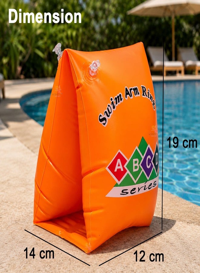 Koochie-Koo Swimming Arm Bands for Kids Boys Girls | Inflatable Swim Arm Ring Floaties for Children | PVC Leak Proof Water Swimming Float Tube for Pool Beach Training Multicolor - Image 2