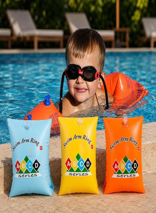 Koochie-Koo Swimming Arm Bands for Kids Boys Girls | Inflatable Swim Arm Ring Floaties for Children | PVC Leak Proof Water Swimming Float Tube for Pool Beach Training Multicolor - Image 3