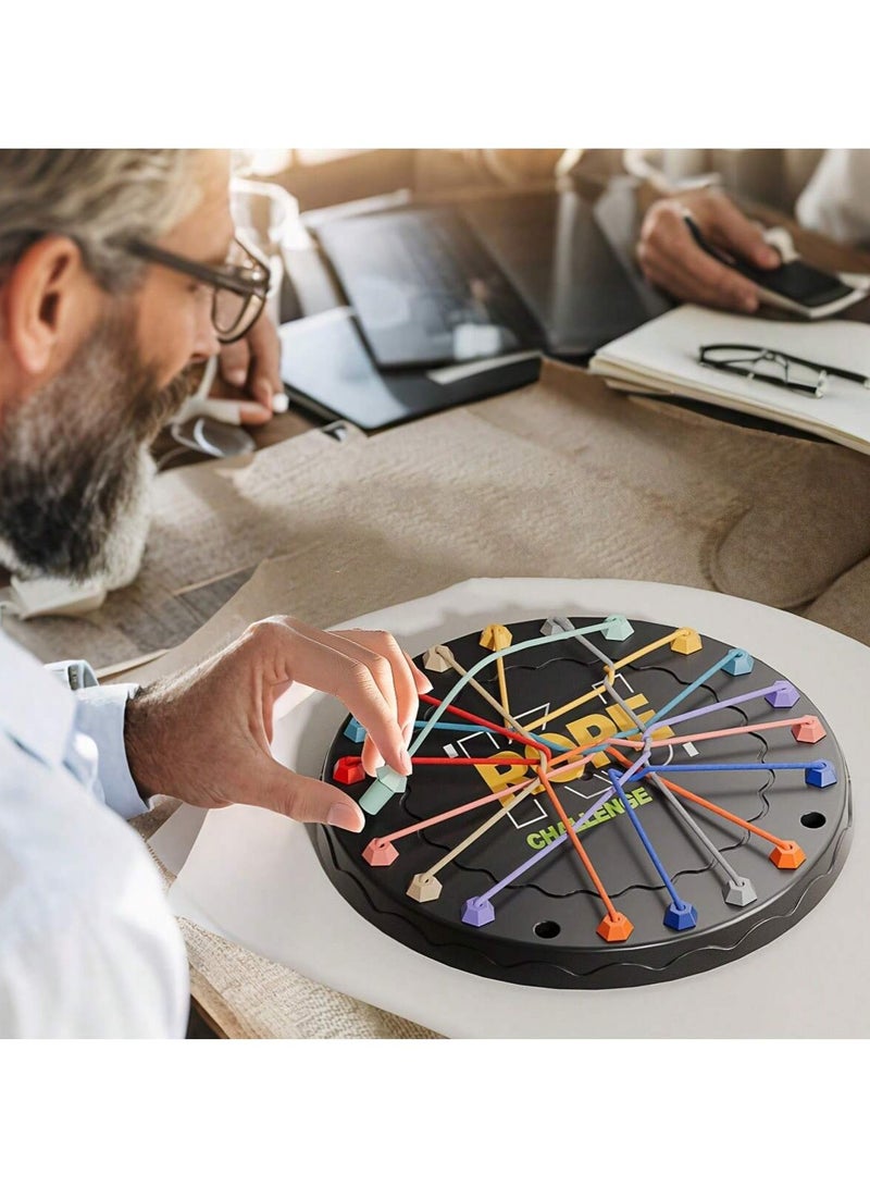 Brain Teaser Rope Challenge Puzzle Game– Interactive Logic Board Game, Enhances Strategic Thinking  Problem-Solving, Durable ABS Material with Colorful Pegs, Fun Family  Party Game for Teens  Adults, Perfect Gift for , New Year, Thanksgiving, Valentine’s Day - Image 2