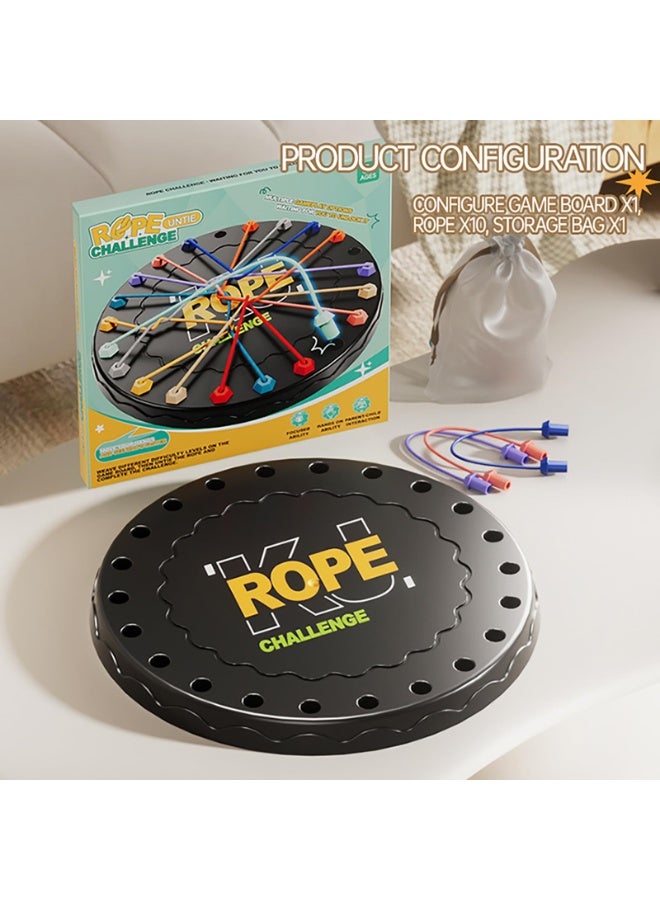 Brain Teaser Rope Challenge Puzzle Game– Interactive Logic Board Game, Enhances Strategic Thinking  Problem-Solving, Durable ABS Material with Colorful Pegs, Fun Family  Party Game for Teens  Adults, Perfect Gift for , New Year, Thanksgiving, Valentine’s Day - Image 3