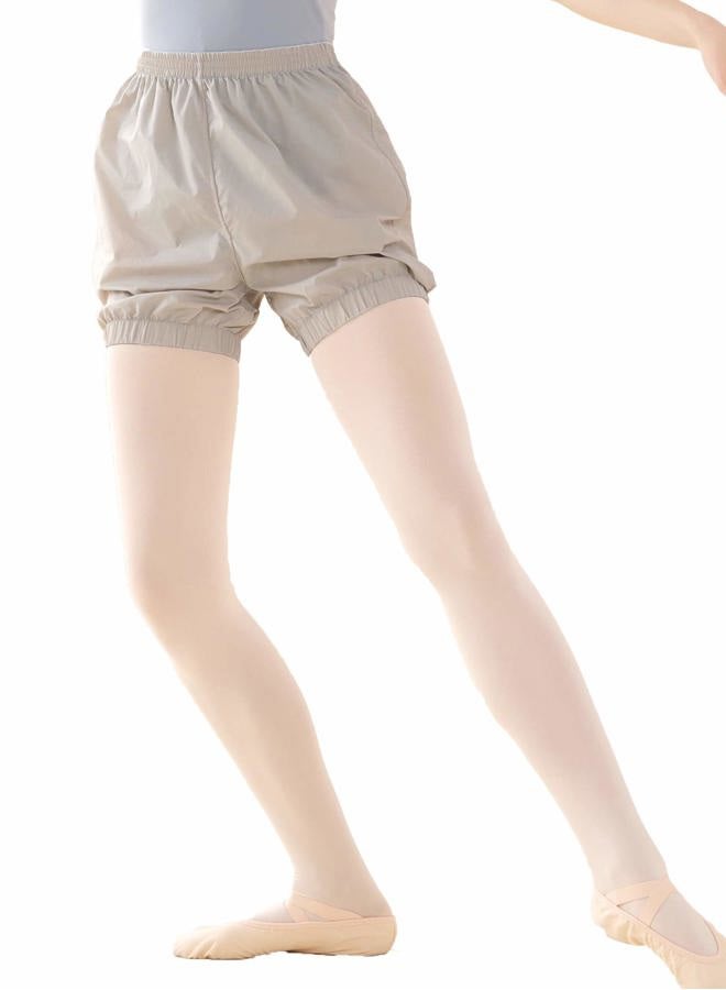 Daydance Gray Women Ballet Pants Ripstop Trash Bag Shorts for Work Out, A Size Up - Image 1
