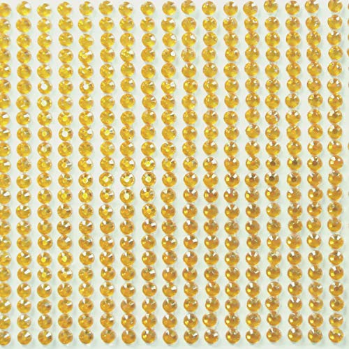 Wrapables 846-Piece Adhesive Rhinestone Crystal Diamond Sticker, 4mm, Orange - Image 1