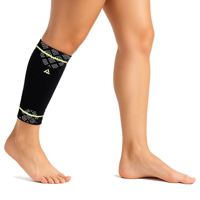 ACTIFIT Calf Compression Sleeve for Men and Women, Muscle Support for Running, Shin Splints, Swelling and Recovery, Lightweight and Breathable Fabric, Multicolor, XL Size, Pack of 1 - Image 1