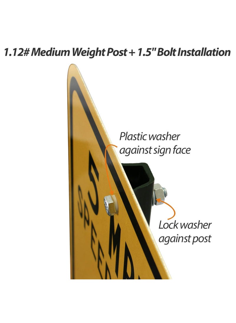 SmartSign SmartSign  KKIT2 Post Attachment Kit  2 Bolts for Heavy Duty Posts and 2 Bolts for Economy Posts  25 x 03125 Bolt Kit  Updated  - Image 3