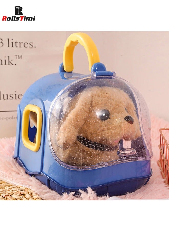 رولستيمي ألعاب أطفال كلب لطيف مع قفص الكلب المشي دعوة لعبة إلكترونية هدايا عيد ميلاد تفاعلية للأطفال الطفل ، أجش - Image 5