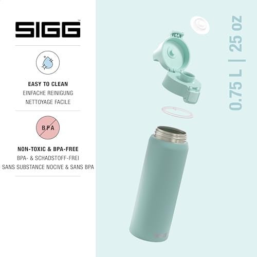 SIGG - Reusable Water Bottle - Shield ONE Glacier - Leakproof - Recyclable - BPA Free - Light blue - 25 Oz - Image 3