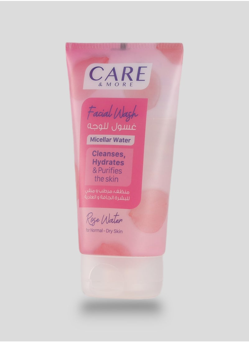 Care & More - Facial Wash For Dry And Normal Skin With Rose Water - Image 1