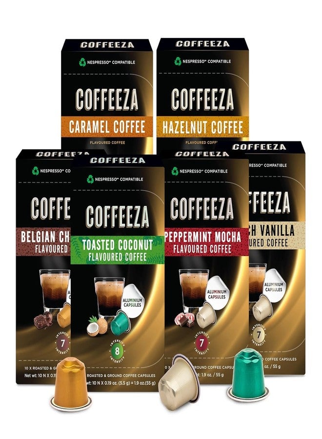 Coffeeza 100% Arabica Nespresso Flavored Coffee Pods Variety Pack, Compatible with Nespresso Original Line Machines - Image 1