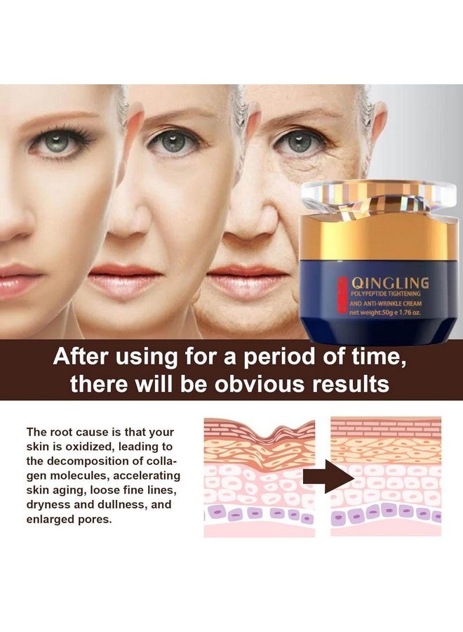 JINMAO Qingling Crema Para Arrugas, Qingling Face Cream, Qingling Wrinkle Removal Cream, Quinglin Polypeptide Tightening and Anti-Wrinkle Cream, Face Cream, Neck Cream, Eye Cream 3-In-1 (2) - Image 3