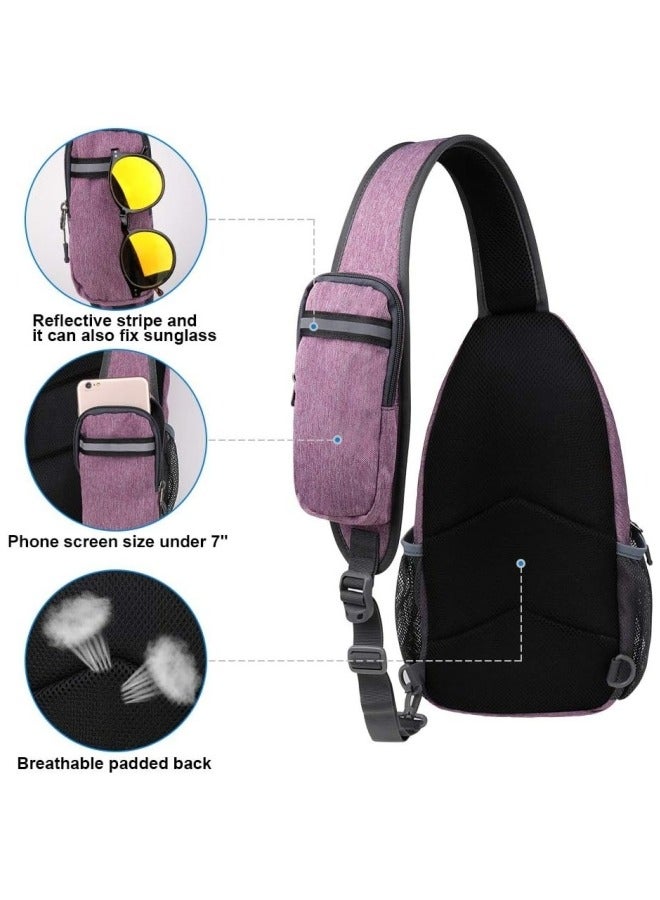 Women's Small Anti-theft Chest Bag, Ladies Large-capacity Portable Crossbody Bag Sling Bag Side Bag Waistpack, Nylon Sports Belt Bag Hip Bag Hiking Bag Trekking Bag for Girls and College Students  - Image 3