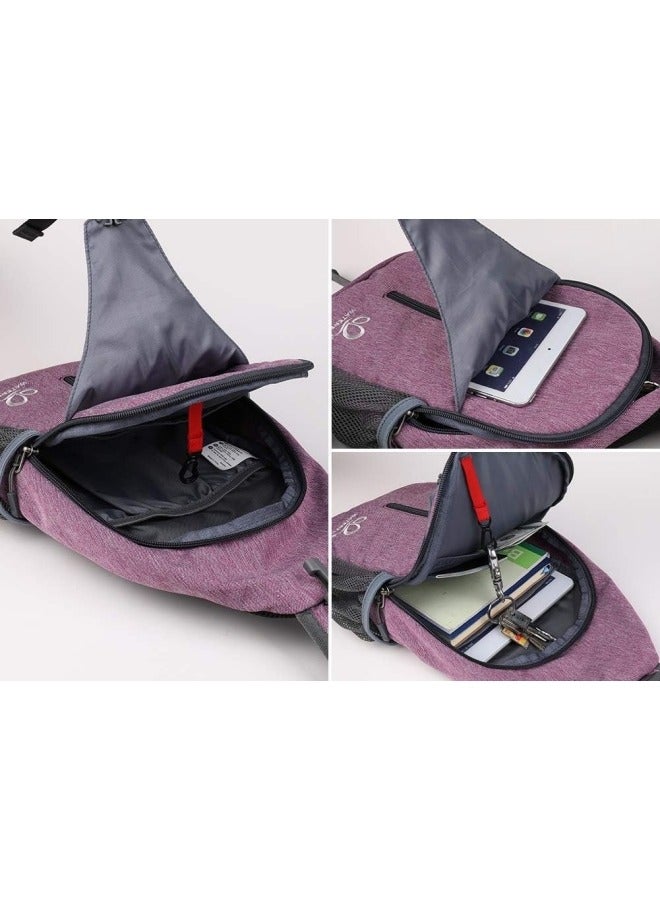 Women's Small Anti-theft Chest Bag, Ladies Large-capacity Portable Crossbody Bag Sling Bag Side Bag Waistpack, Nylon Sports Belt Bag Hip Bag Hiking Bag Trekking Bag for Girls and College Students  - Image 5