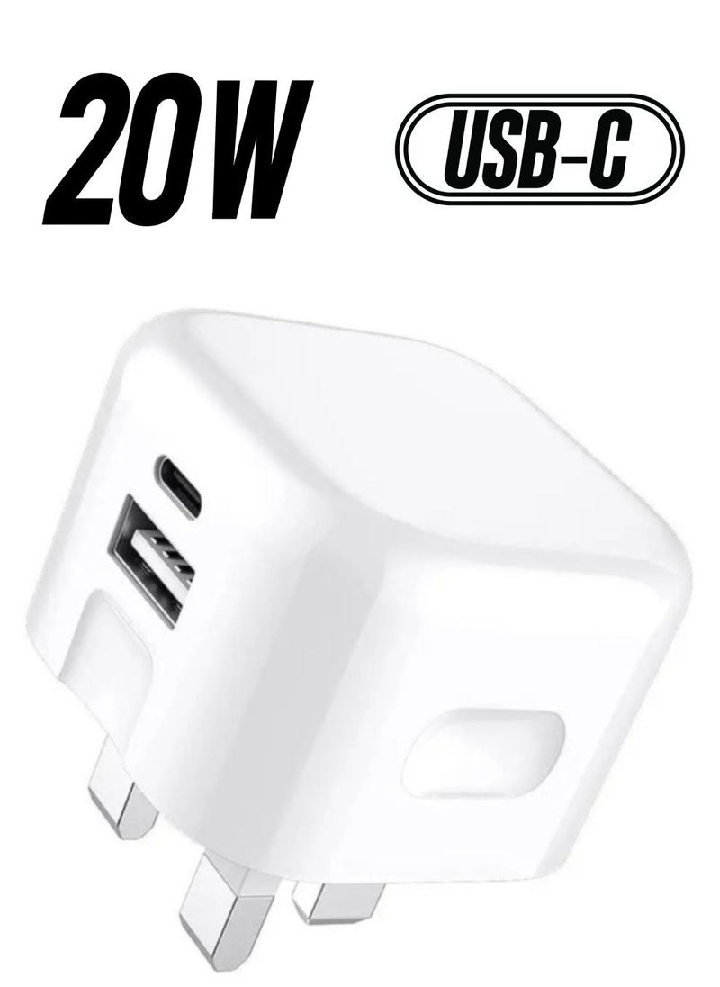 Dual Ports USB Type C Fast PD Power Charger Adapter 20W  - Image 1