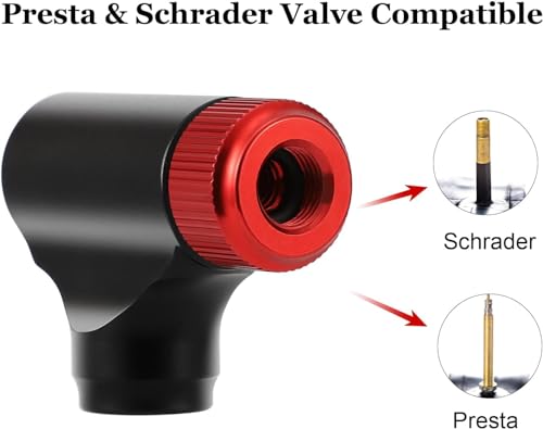 Ctrepower CO2 Bike Tire Inflator with Screw-on Nozzle - CO2 Bike Pump with Push-Button - Schrader & Presta Compatible - Aluminum Alloy Construction, No CO2 Cartridge is Included - Image 3