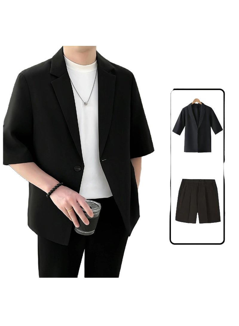 Shougu Thin Ice Silk Short-sleeved Suit Set  - Image 1