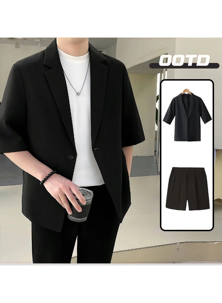 Shougu Thin Ice Silk Short-sleeved Suit Set  - Image 2