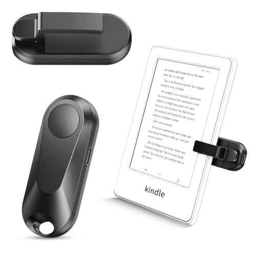 Sycelu RF Remote Control Page Turner for Kindle Paperwhite Oasis eReaders Kobo,Camera Video Recording Remote Triggers, Page Turner for ipad Tablets Reading Novels Comics(Black) - Image 1