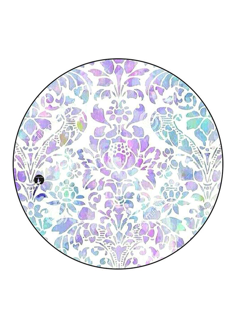 Flowers Printed Mouse Pad Round  Multicolour