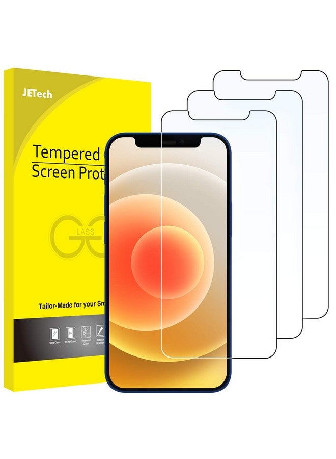 Jetech Screen Protector For Iphone 12 12 Pro 6.1 Inch Tempered Glass Film 3 Pack - Image 1