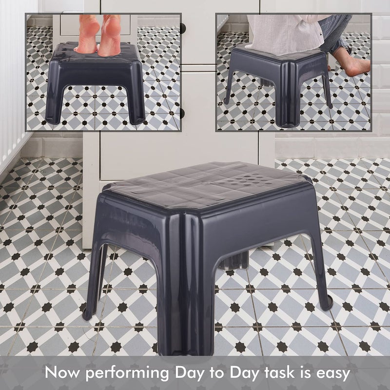 Urbane Home Urbane Home Bathroom Stool Durable Plastic Sitting Stool Patla for Bathroom Stool for Senior Citizen Bathroom Sitting Seat Stool for Kitchen Pack of 2 Multicolor  - Image 4