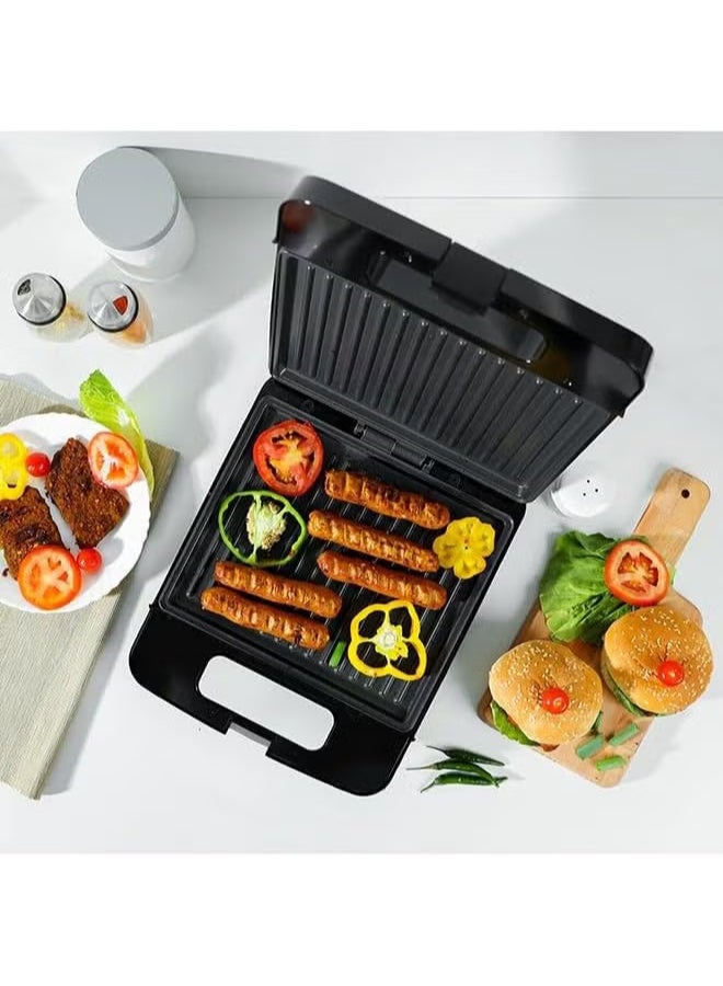 RIVORA Refura RE-911 1400W 4 Slice Dual Indicator Grill and Sandwich Maker with Removable Drip Tray - Image 2