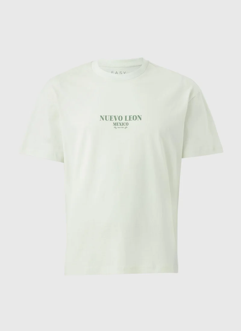 Matalan Mint Lemon Slogan T-Shirt