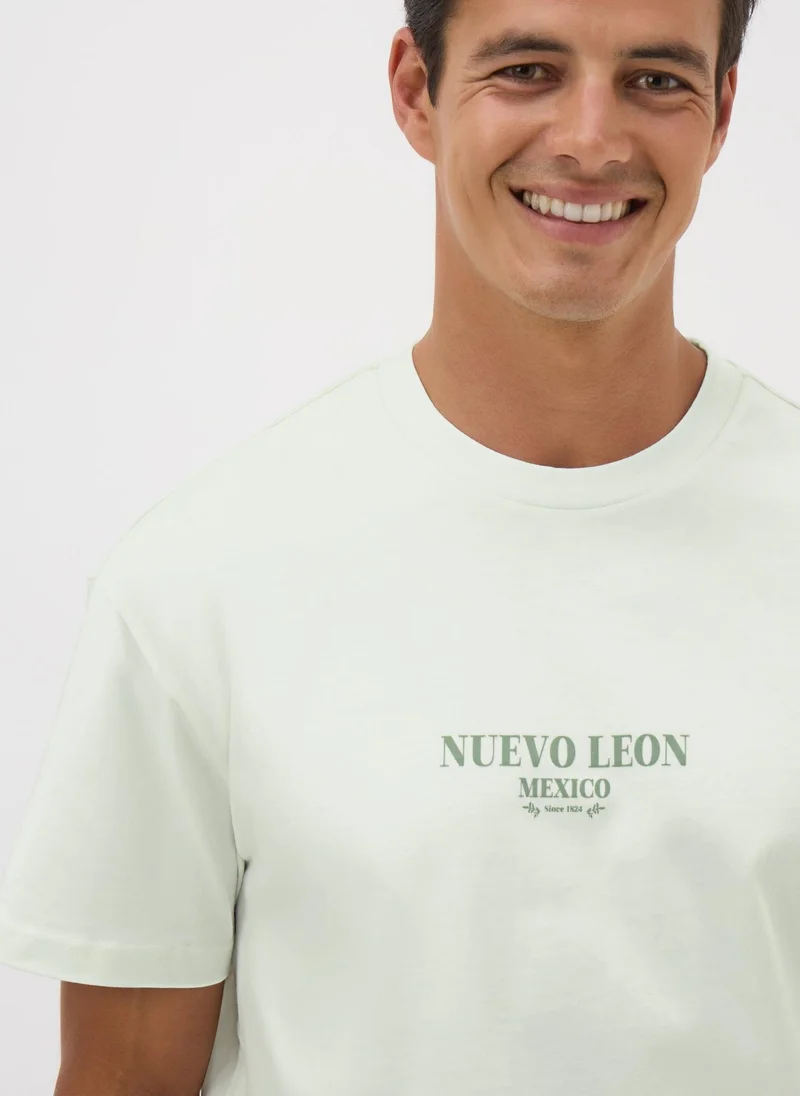 Matalan Mint Lemon Slogan T-Shirt