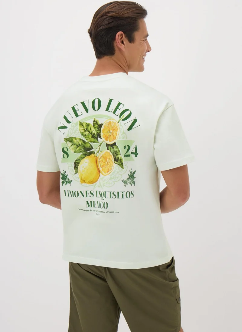 Matalan Mint Lemon Slogan T-Shirt