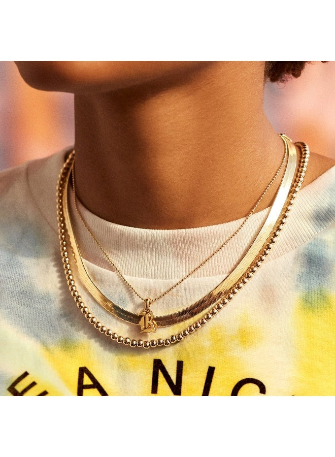 The best gold necklace, stiff and stylish, made of stainless steel gold-plated material, party accessory gift, anti allergic - Image 1